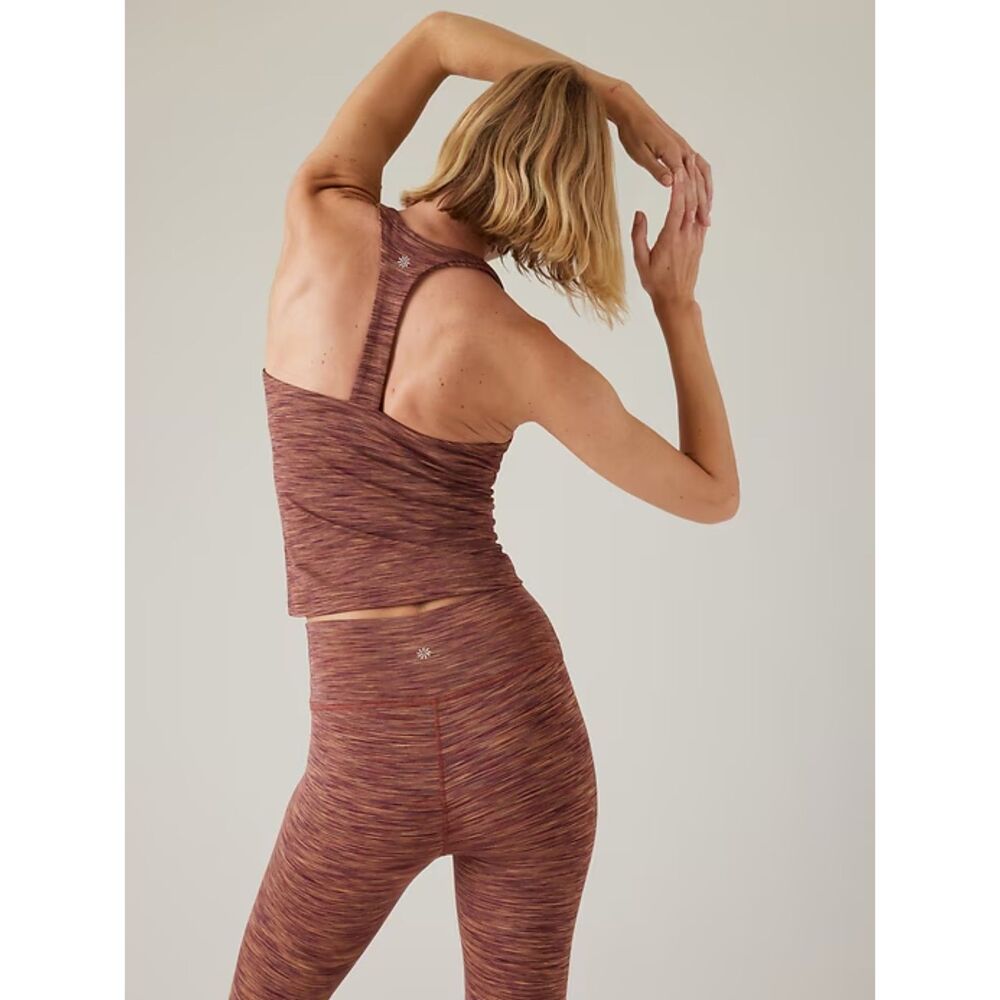 Athleta Transcend 7/8 Leggings M NWT Nova Dye Brown High Rise - Picture 3 of 8